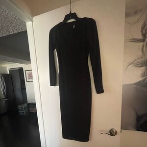 Laundry By Shelli Segal Black sleeveless dress with Long-Sleeve mini jacket.